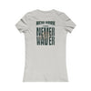 New York Fans Never Waver W-Leopard Football Women's Favorite Tee
