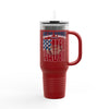 New York Fans Never Waver W-Leopard Football Insulated Travel Mug, 40oz