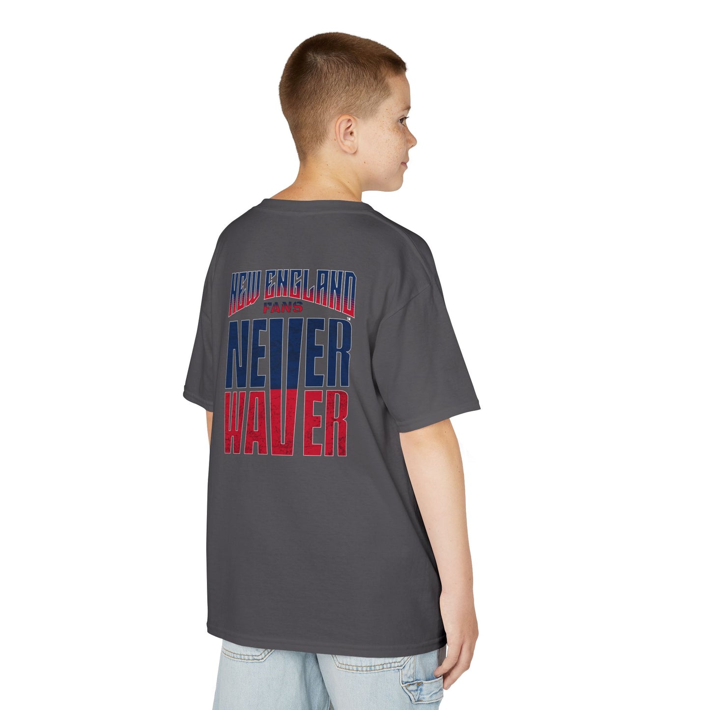 New England Fans Never Waver Kids Heavy Cotton™ Tee