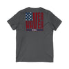 Never Waver Stylized Flag Design Unisex Jersey Short Sleeve V-Neck Tee
