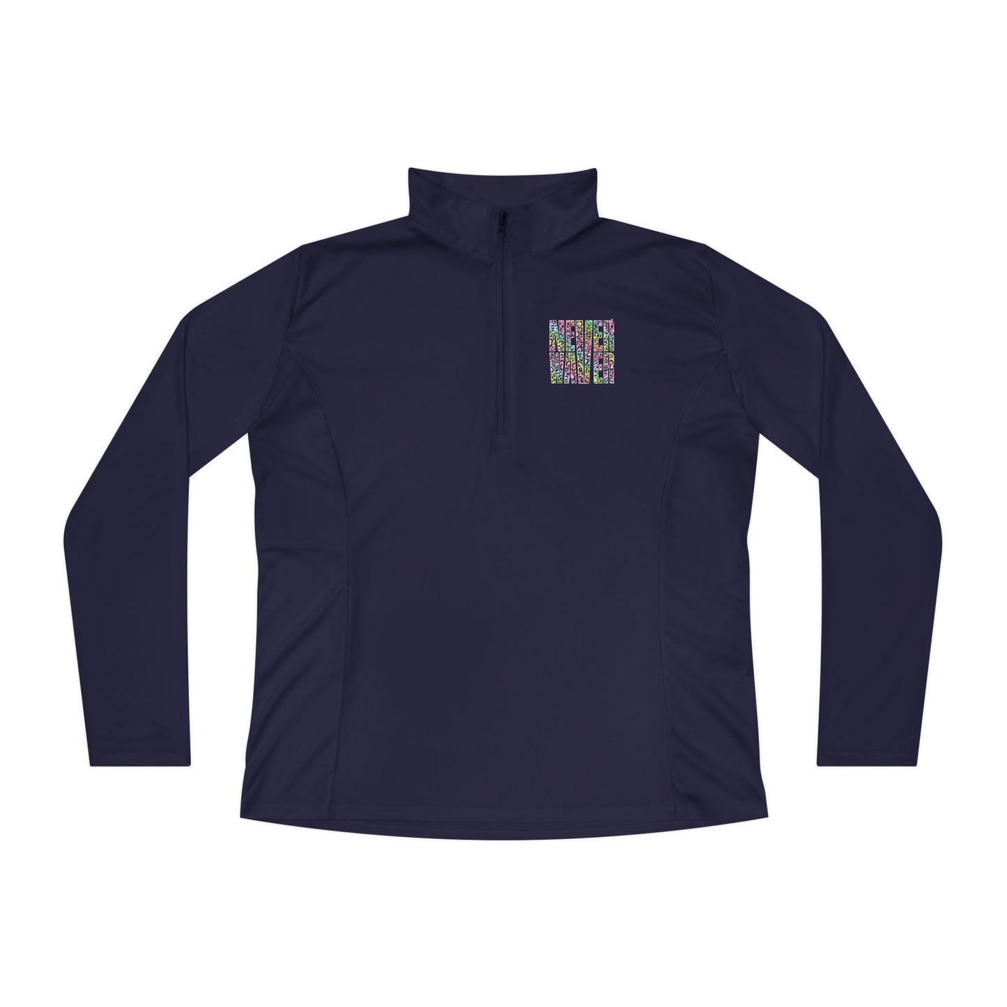 Never Waver Leopard Ladies Quarter-Zip Pullover