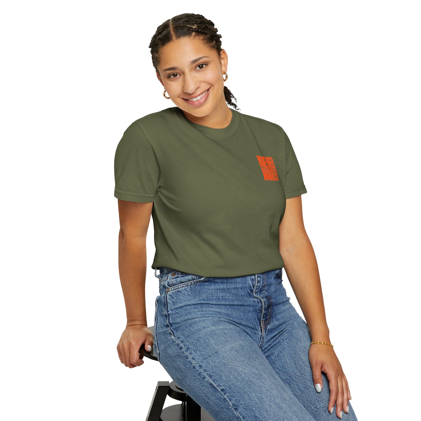Unisex Garment-Dyed T-Shirt - 'Never Waver Oh Honey I am that Mom' Design