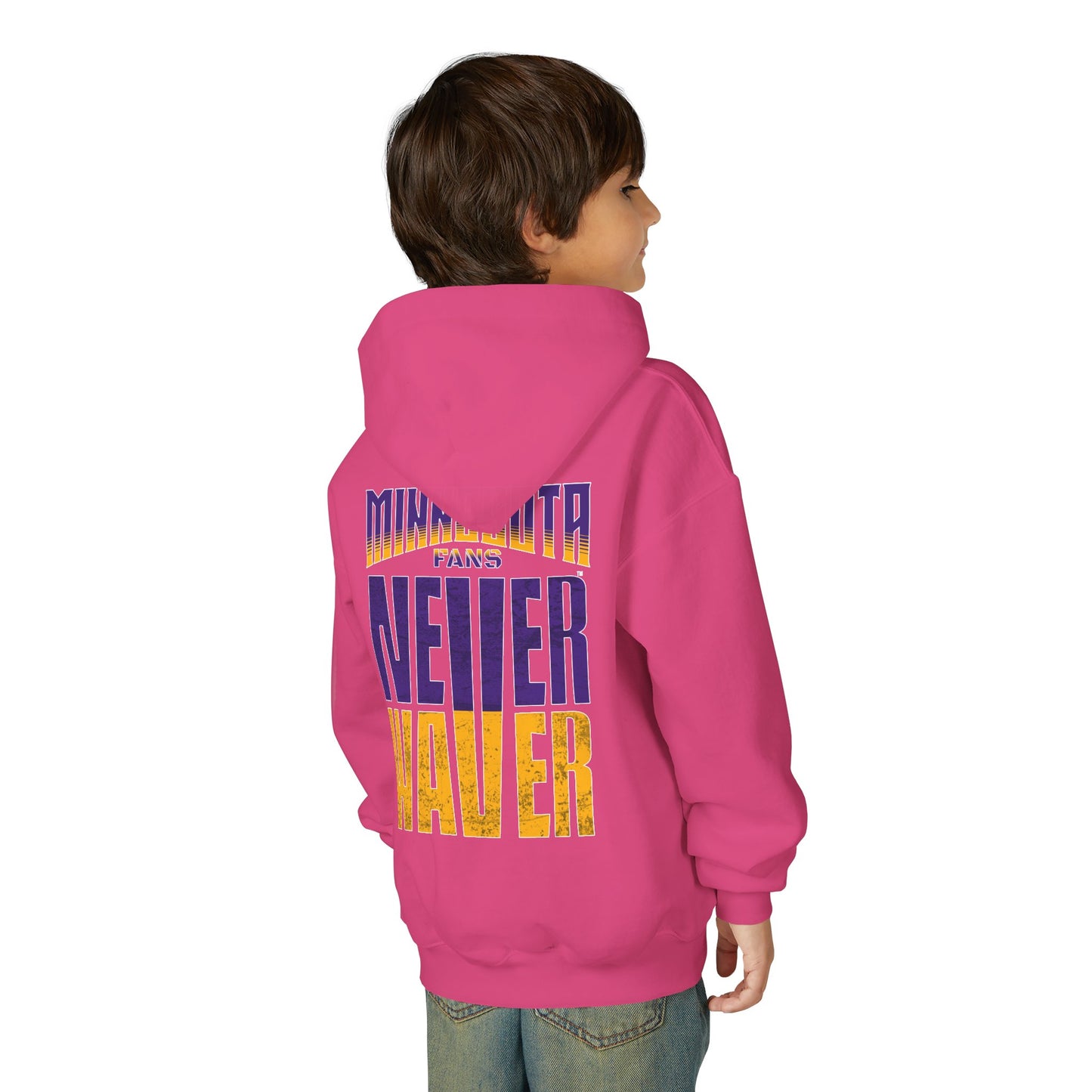 Minnesota Fans Never Waver Youth Heavy Blend Hoodie Sweatshirt