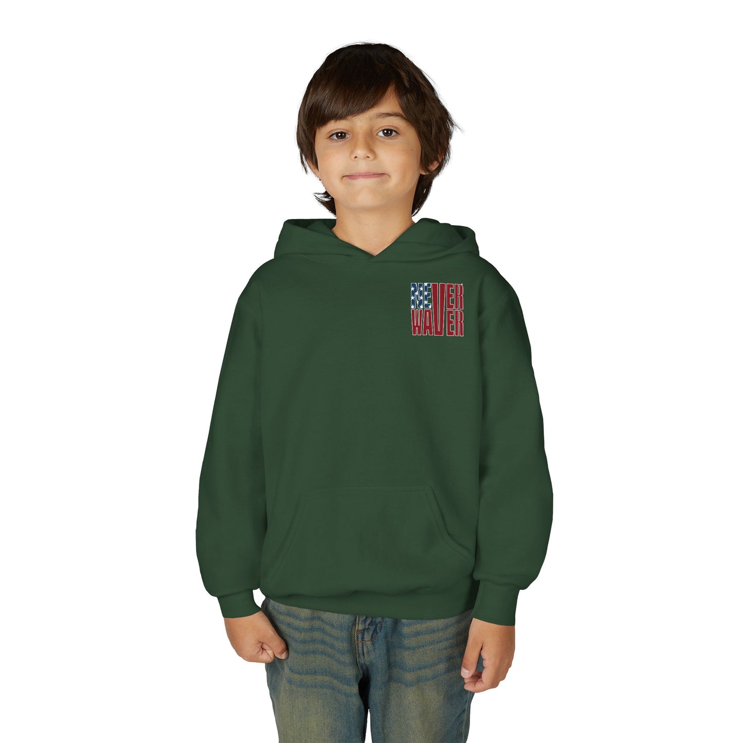 New York Fans Never Waver Youth Heavy Blend Hooded Sweatshirt