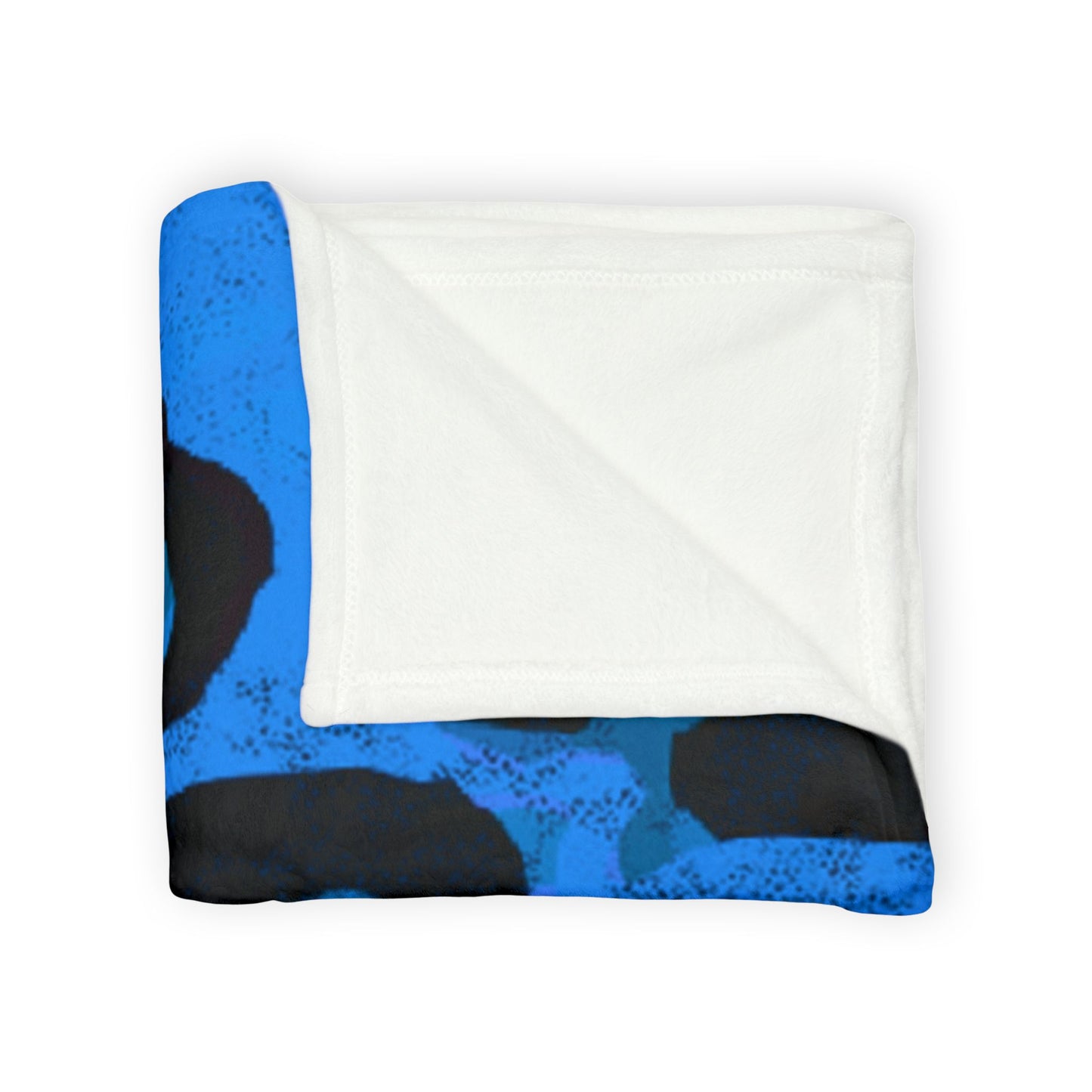 Blue Leopard Print Blanket — Soft Polyester Throw for Home, Travel & Gifts | Never Waver