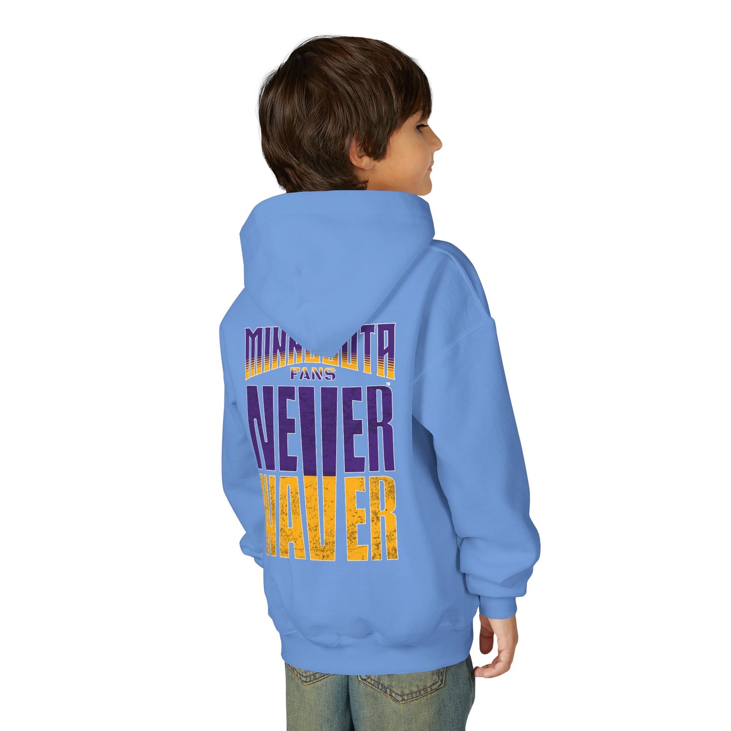 Minnesota Fans Never Waver Youth Heavy Blend Hoodie Sweatshirt