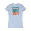 Miami Fans Never Waver W-Leopard Football Women's Favorite Tee