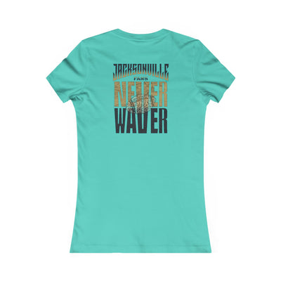 Jacksonville Fans Never Waver W-Leopard Football Women's Favorite Tee