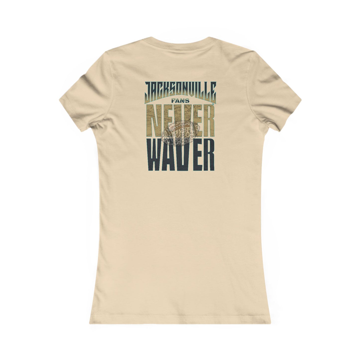 Jacksonville Fans Never Waver W-Leopard Football Women's Favorite Tee