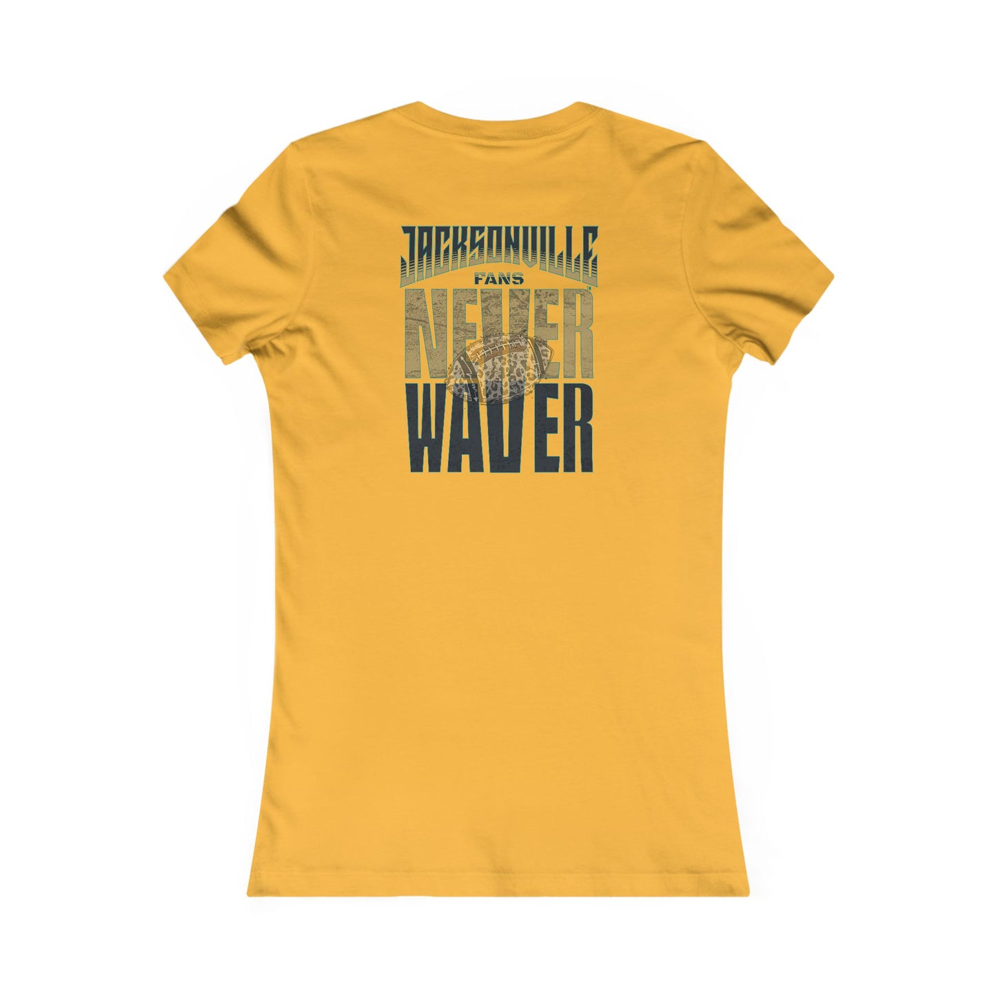 Jacksonville Fans Never Waver W-Leopard Football Women's Favorite Tee