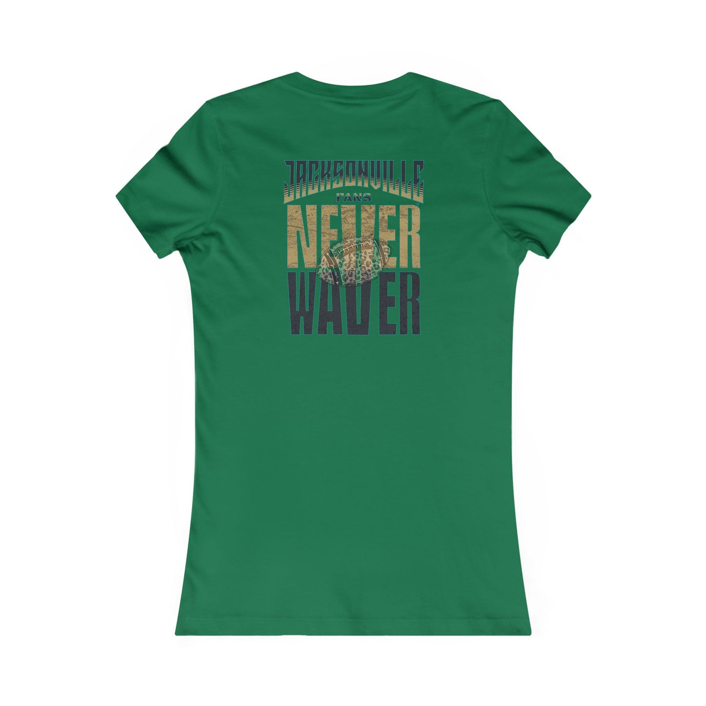 Jacksonville Fans Never Waver W-Leopard Football Women's Favorite Tee