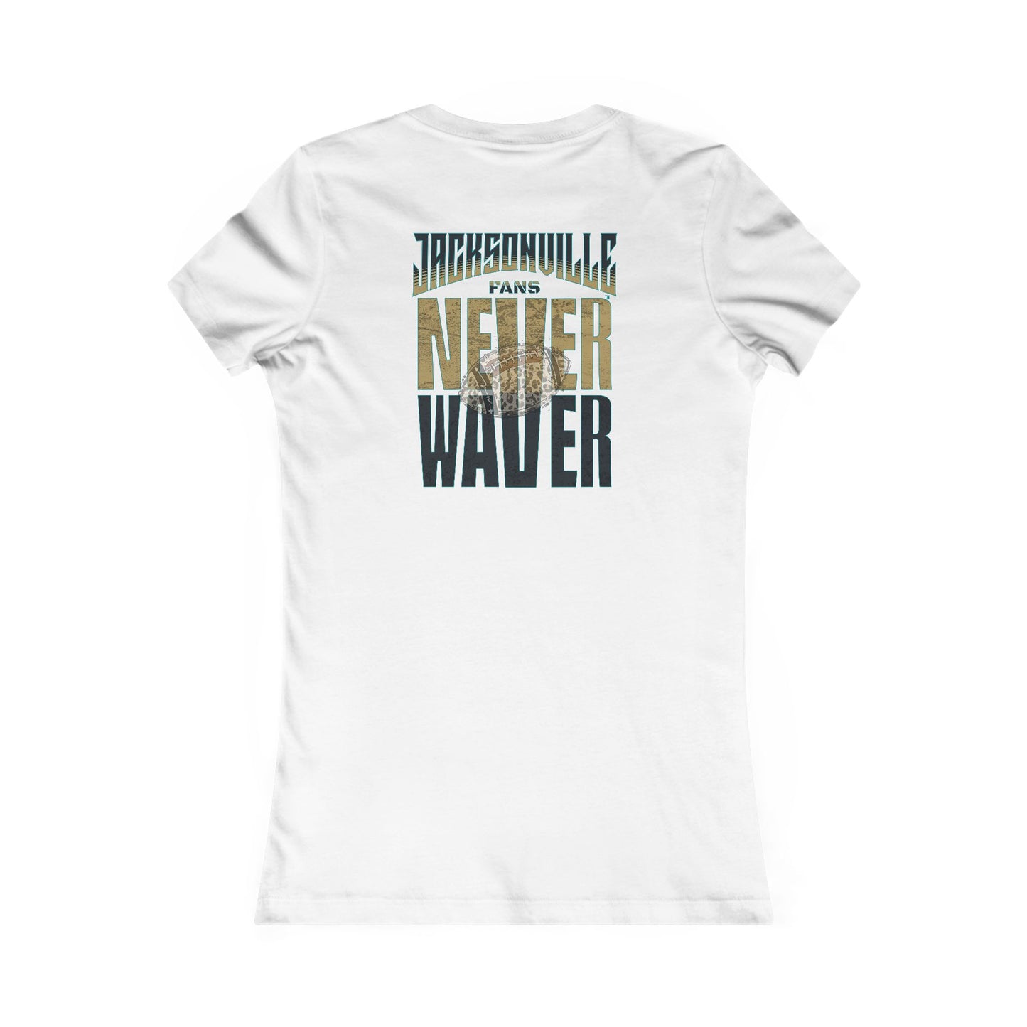 Jacksonville Fans Never Waver W-Leopard Football Women's Favorite Tee