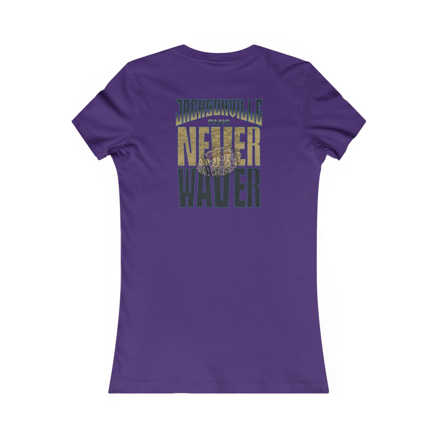 Jacksonville Fans Never Waver W-Leopard Football Women's Favorite Tee