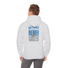 "Detroit Fans NEVER WAVER w Leopard Football" Inspirational Wear Unisex Heavy Blend™ Hooded Sweatshirt