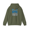 "Detroit Fans NEVER WAVER w Leopard Football" Inspirational Wear Unisex Heavy Blend™ Hooded Sweatshirt