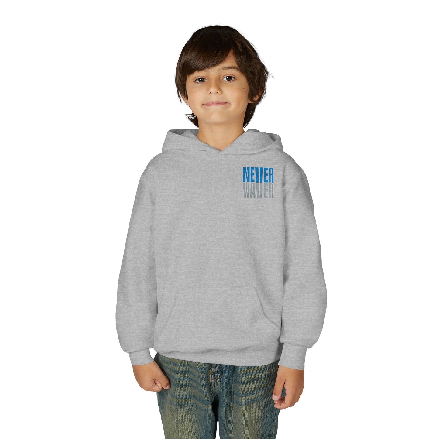 Detroit Fans Never Waver Youth Heavy Blend Hooded Sweatshirt