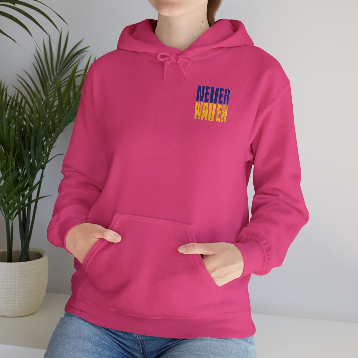 Inspired Unisex Heavy Blend™ Hooded Sweatshirt -Los Angeles Fans NEVER WAVER Graphic