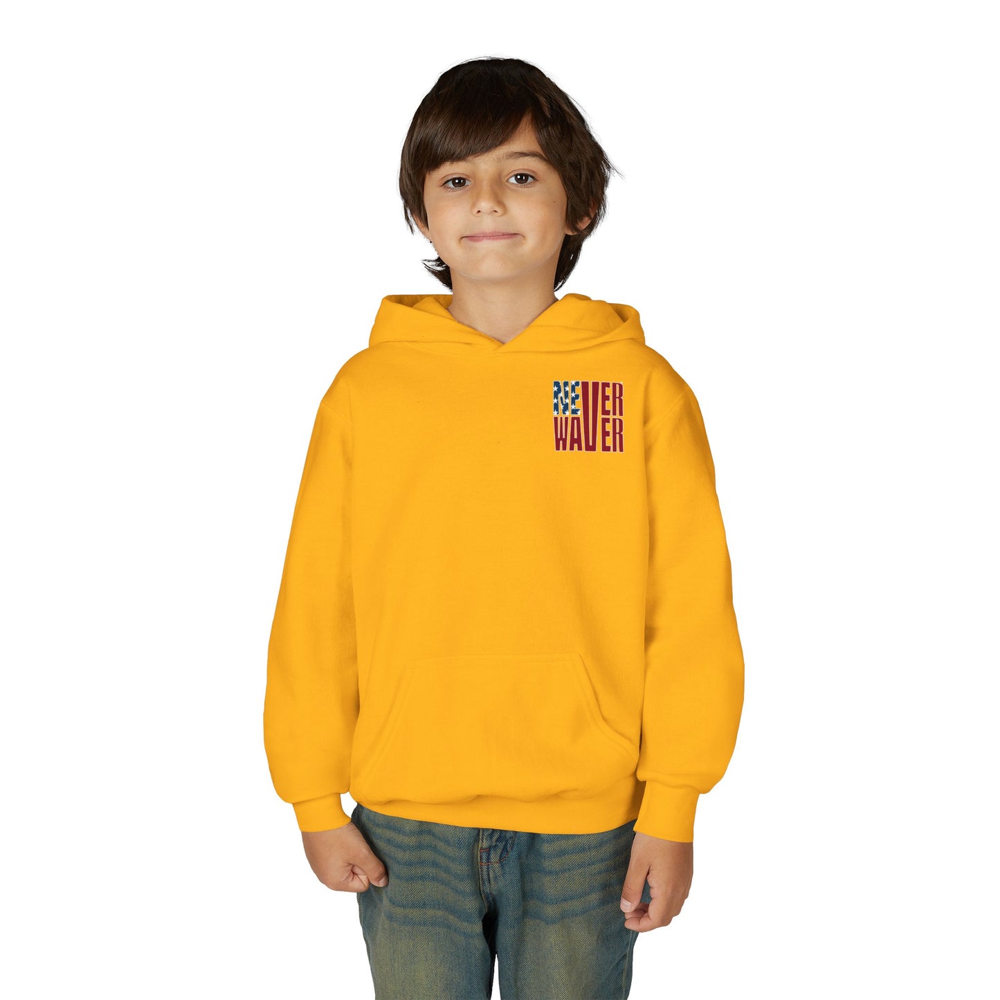 New York Fans Never Waver Youth Heavy Blend Hooded Sweatshirt