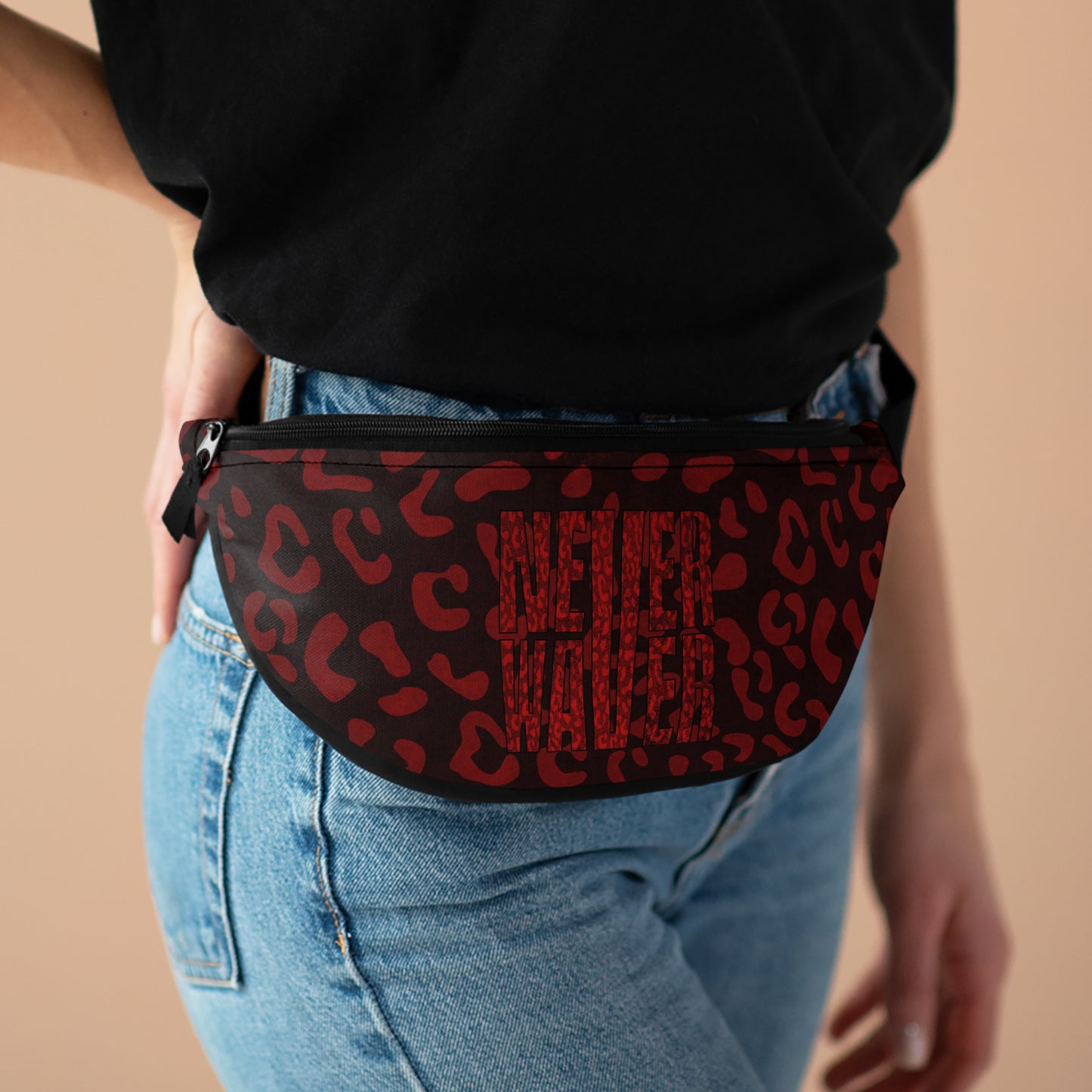 Never Waver Red Leopard Fanny Pack