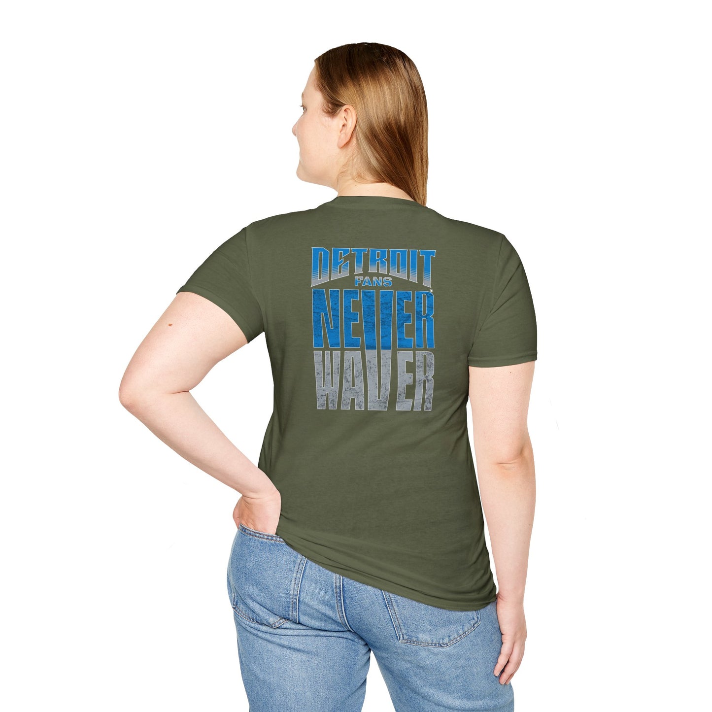 Detroit Fans Never Waver Unisex Softstyle T-Shirt