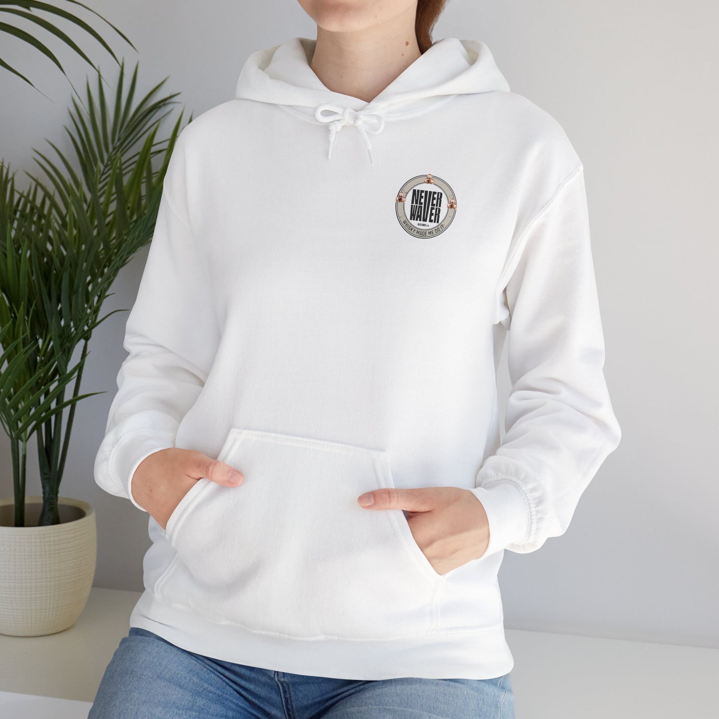 "Never Waver - Whiskey Made me do it?" Eco-Friendly Unisex Hoodie