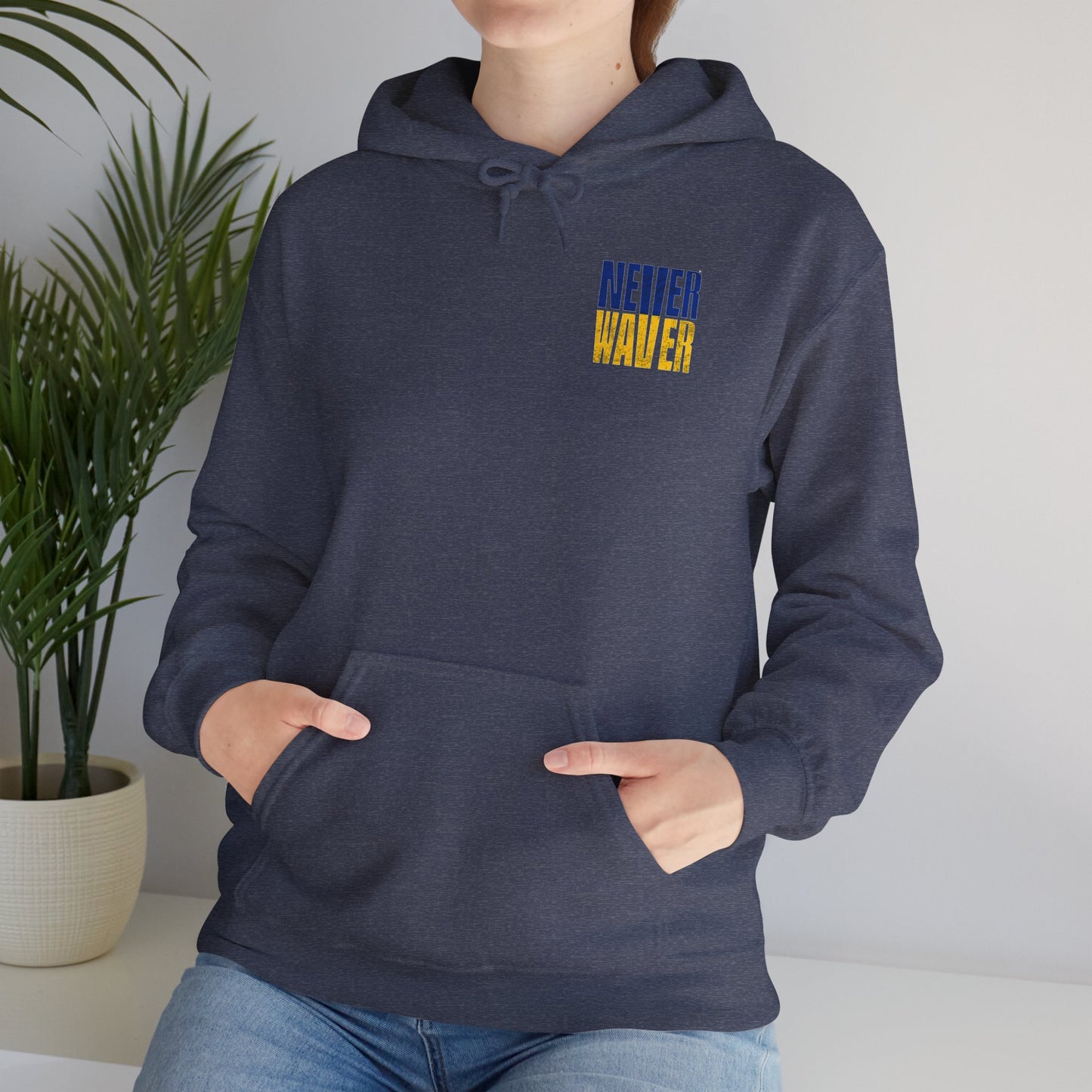 Inspired Unisex Heavy Blend™ Hooded Sweatshirt -Los Angeles Fans NEVER WAVER Graphic