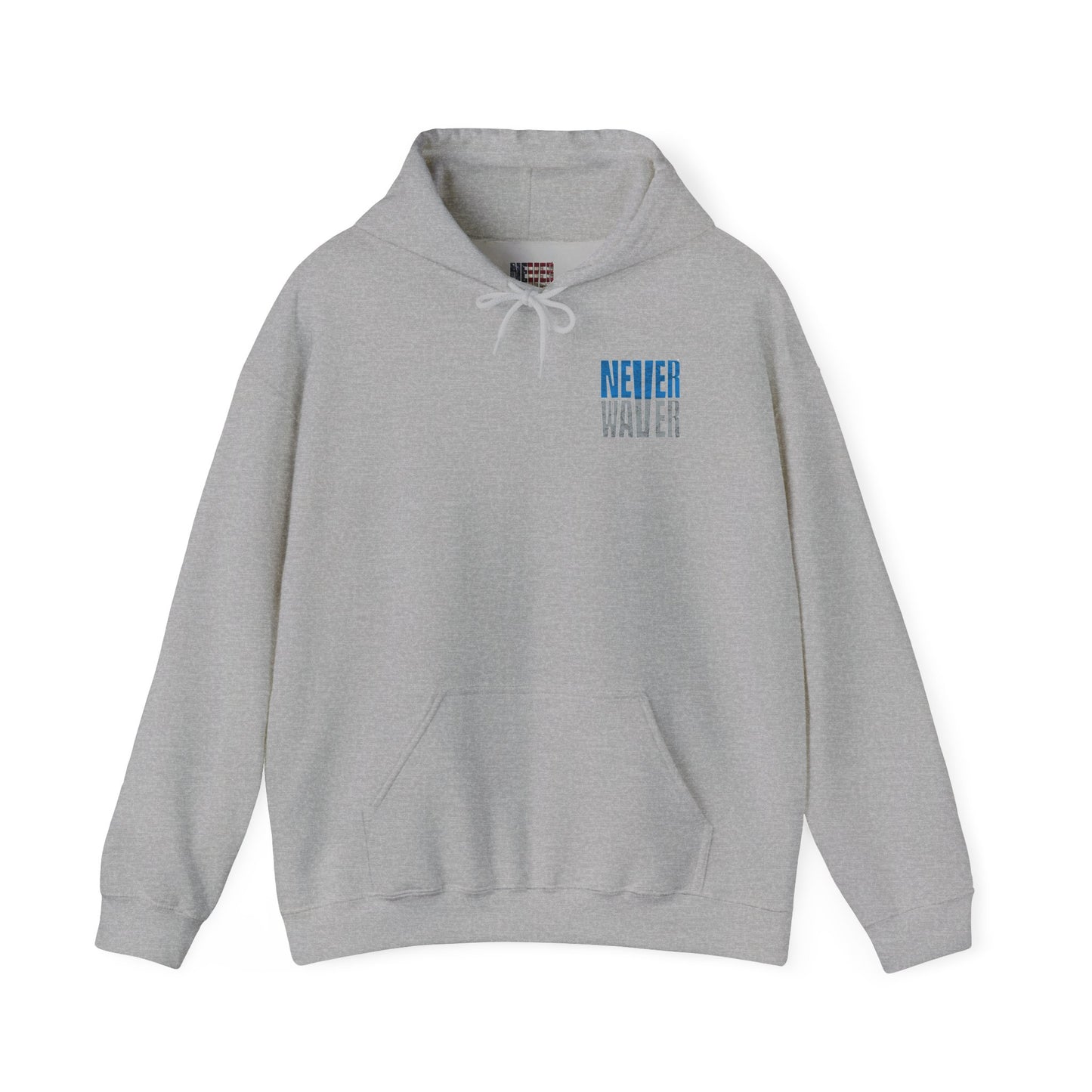 "Detroit Fans NEVER WAVER w Leopard Football" Inspirational Wear Unisex Heavy Blend™ Hooded Sweatshirt