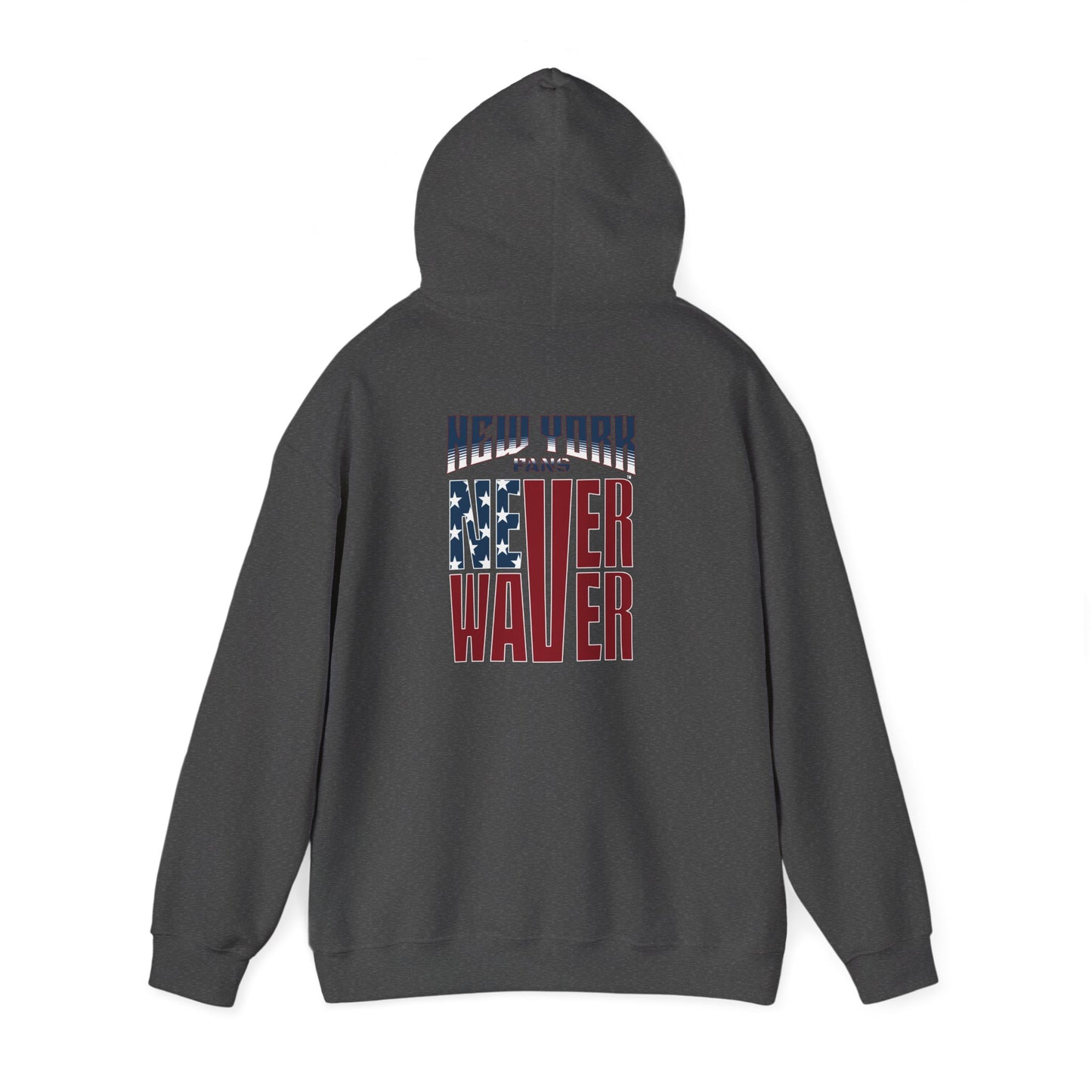 'New York Fans Never Waver' American Flag Design Unisex Heavy Blend™ Hoodie