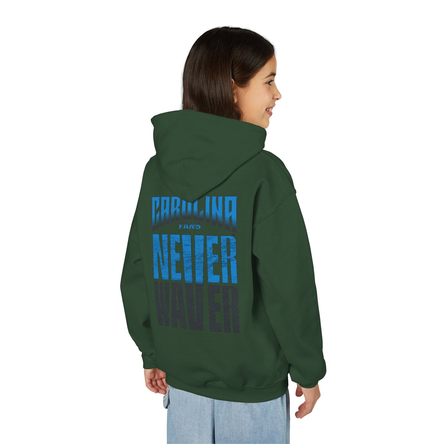 Carolina Fans Never Waver Youth Heavy Blend Hooded Sweatshirt