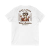 Never Waver Just A Mom Trying Not to Raise A&&holes V-Neck Tee for Moms - Patriotic Short Sleeve Shirt
