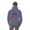 New England Fans Never Waver w Leopard football Unisex Heavy Blend™ Hooded Sweatshirt