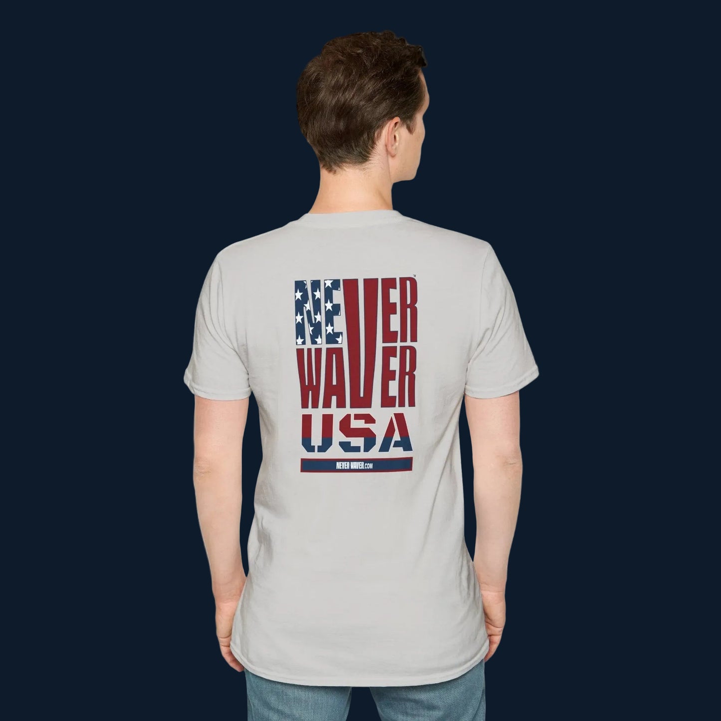 Never Waver USA Unisex Softstyle T-Shirt