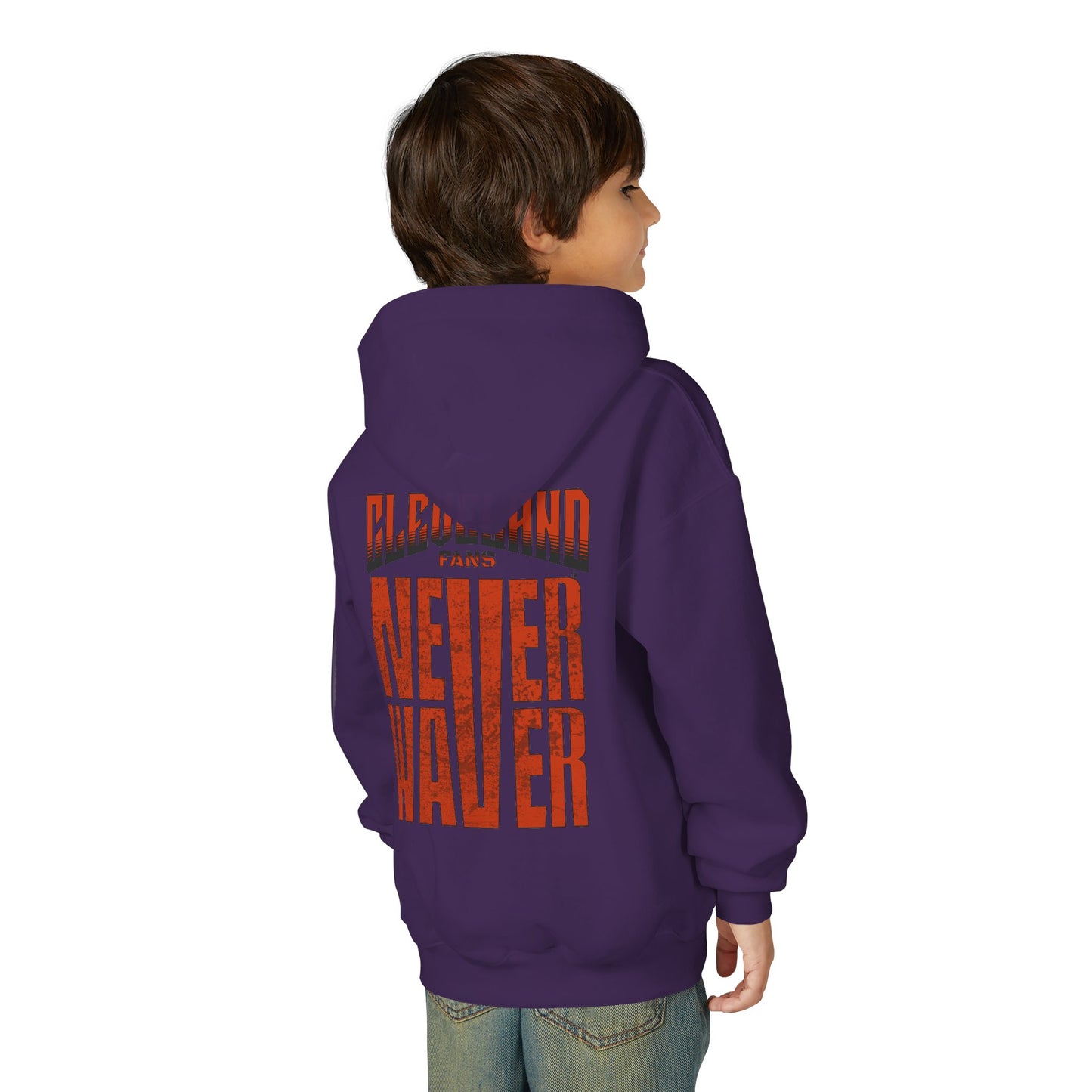 Cleveland Fans Never Waver Youth Heavy Blend Hooded Sweatshirt
