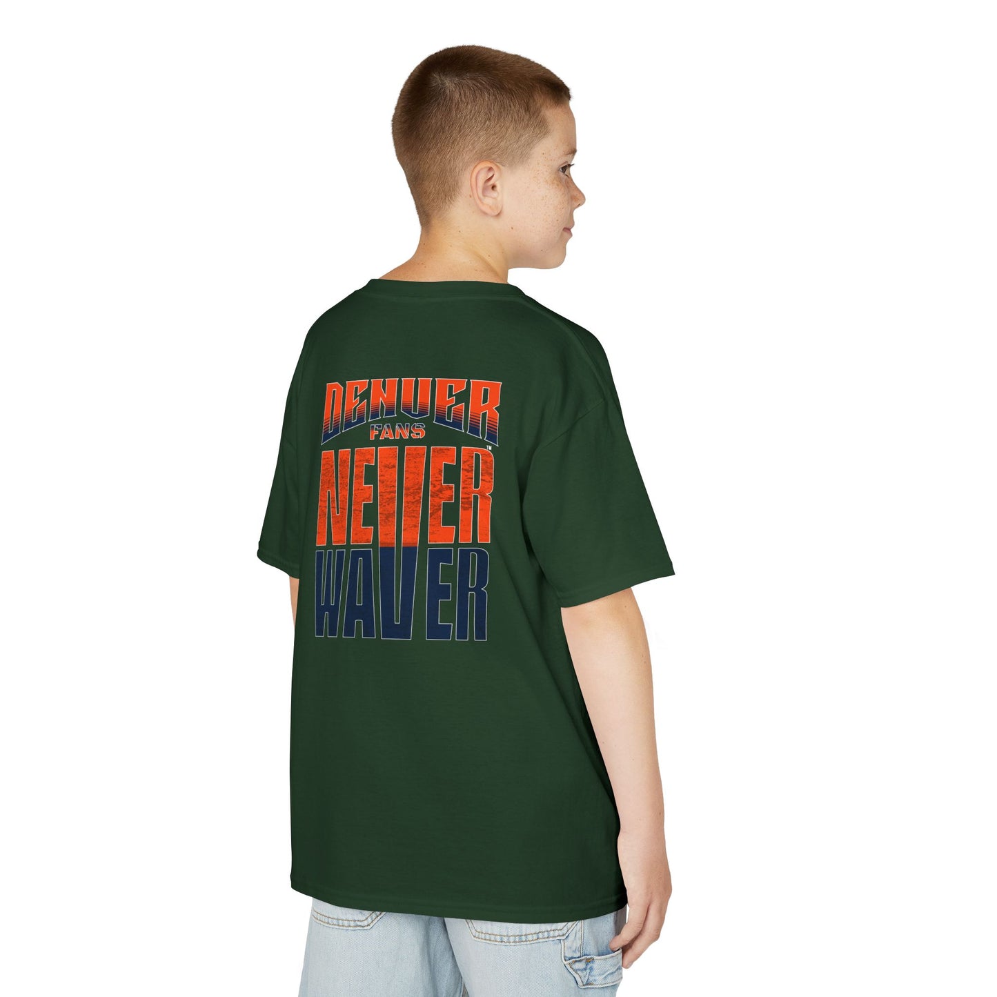 Denver Fans Never Waver Kids Heavy Cotton™ Tee