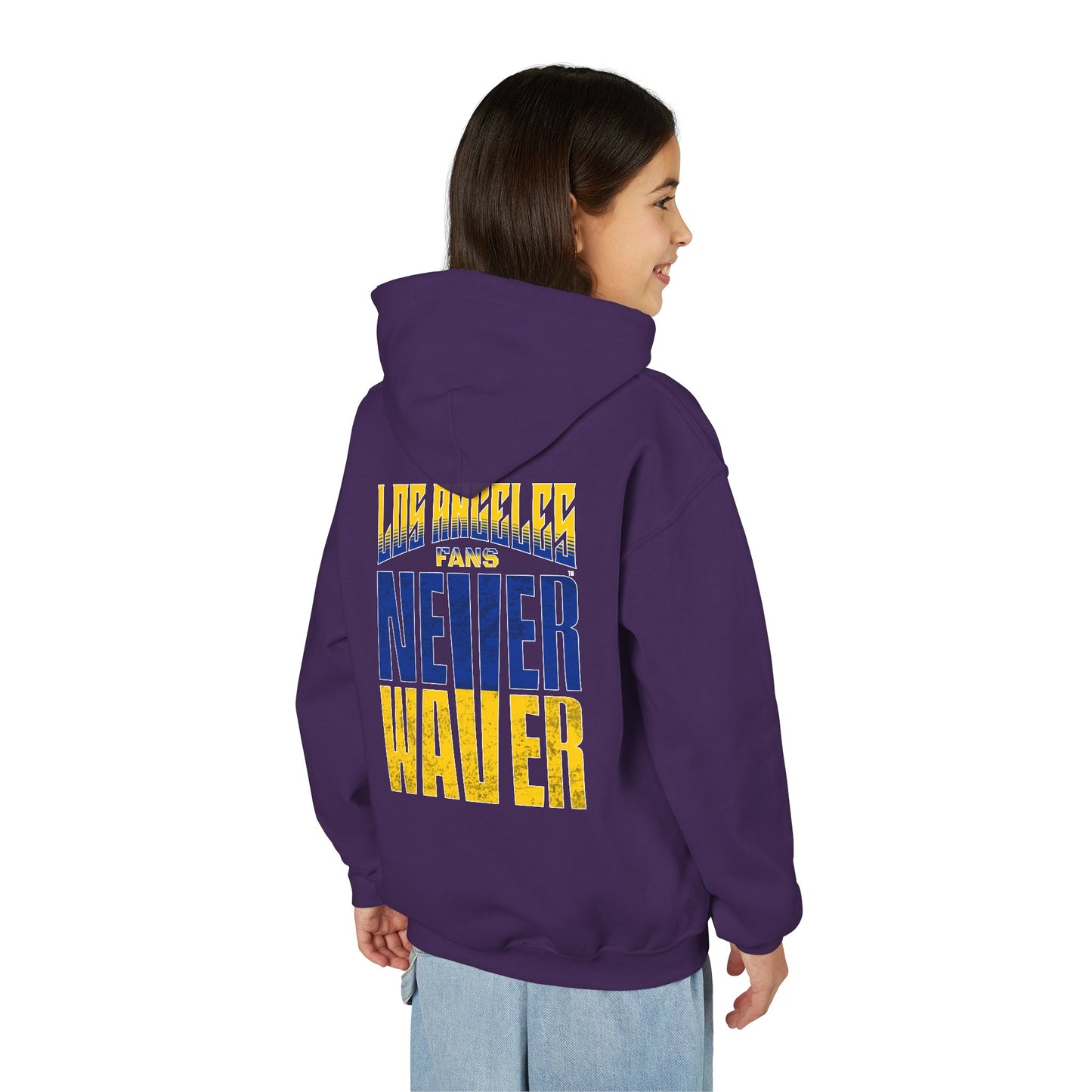 Los Angeles  Fans Never Waver Youth Heavy Blend Hooded Sweatshirt