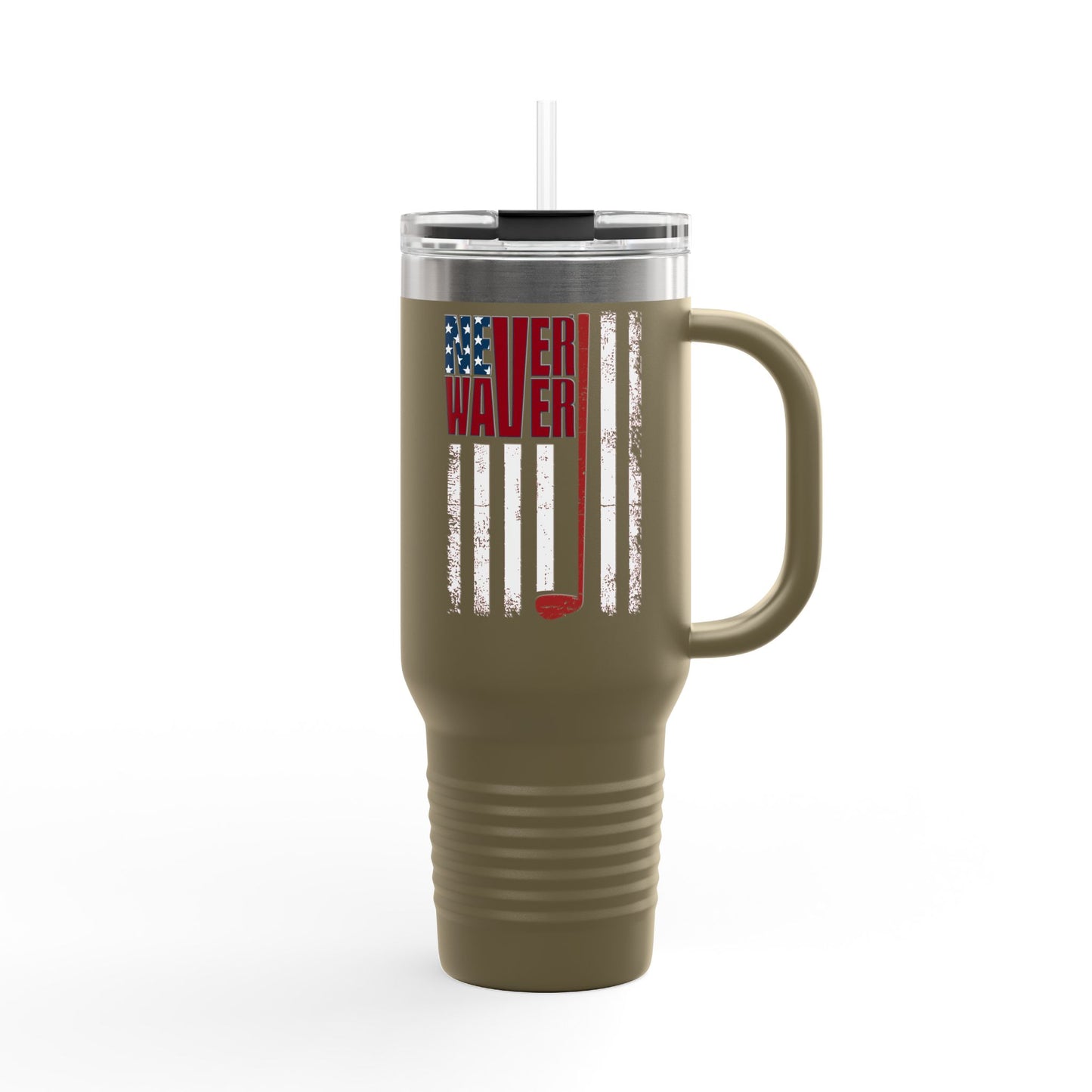 "Never Waver Golf" - Insulated Travel Mug - 40oz Sporty Drinkware