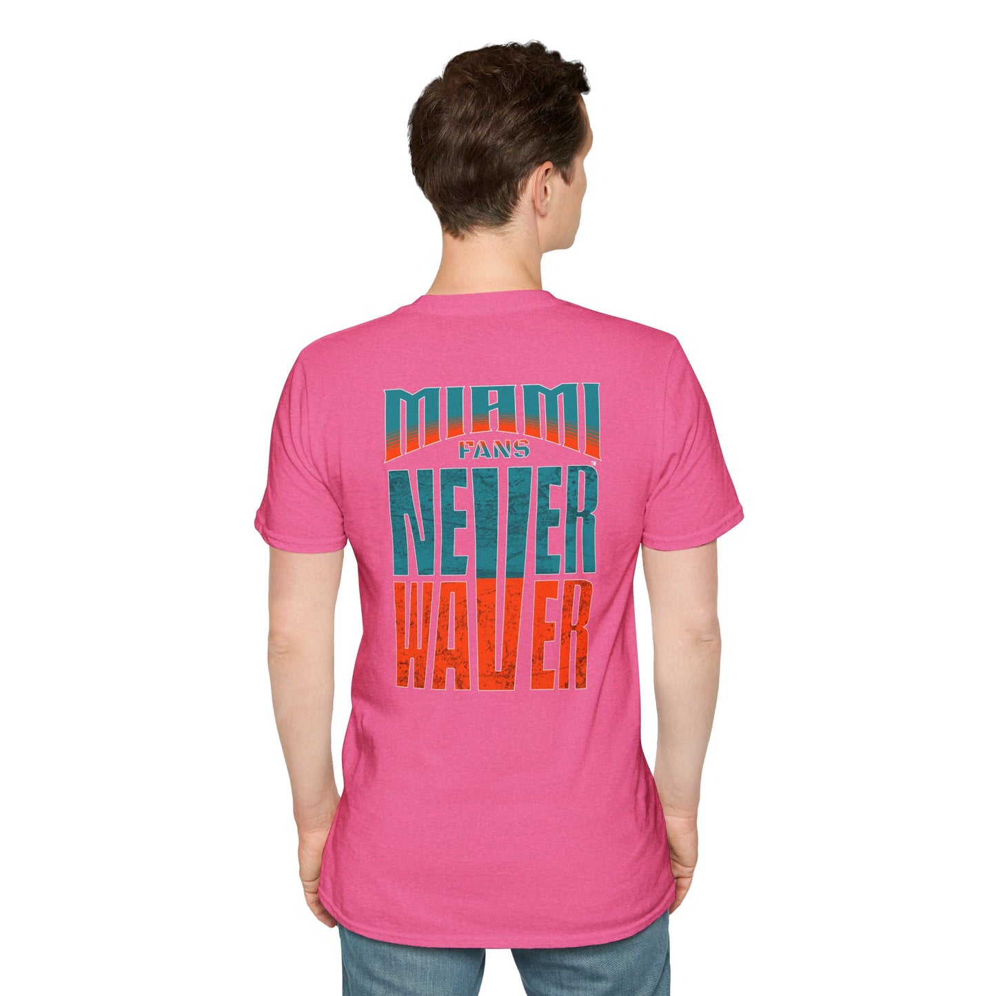 Miami Fans Never Waver Unisex Softstyle T-Shirt