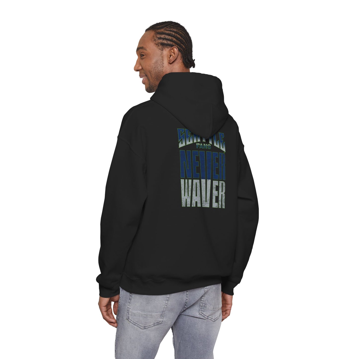 Seattle Fans Never Waver Unisex Heavy Blend™ Hooded Sweatshirt
