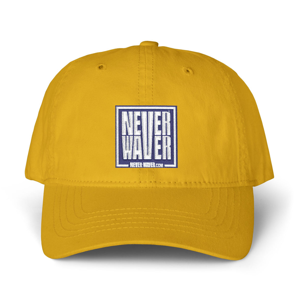 Never Waver  Women's Pigment-Dyed Cap with Fashion Undervisor (Embroidery)