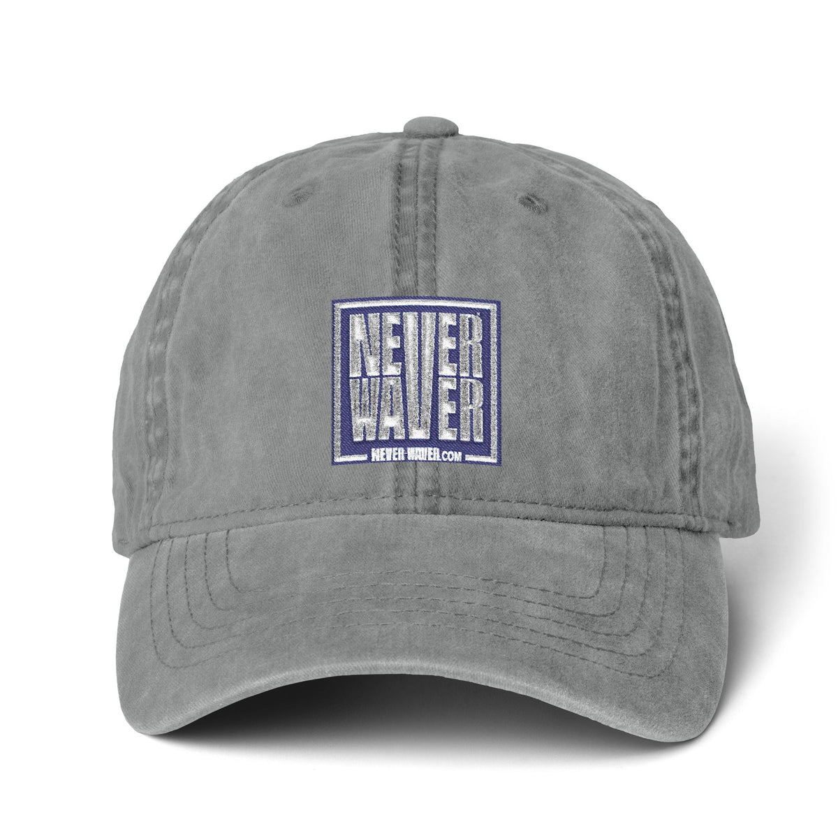 Never Waver  Women's Pigment-Dyed Cap with Fashion Undervisor (Embroidery)