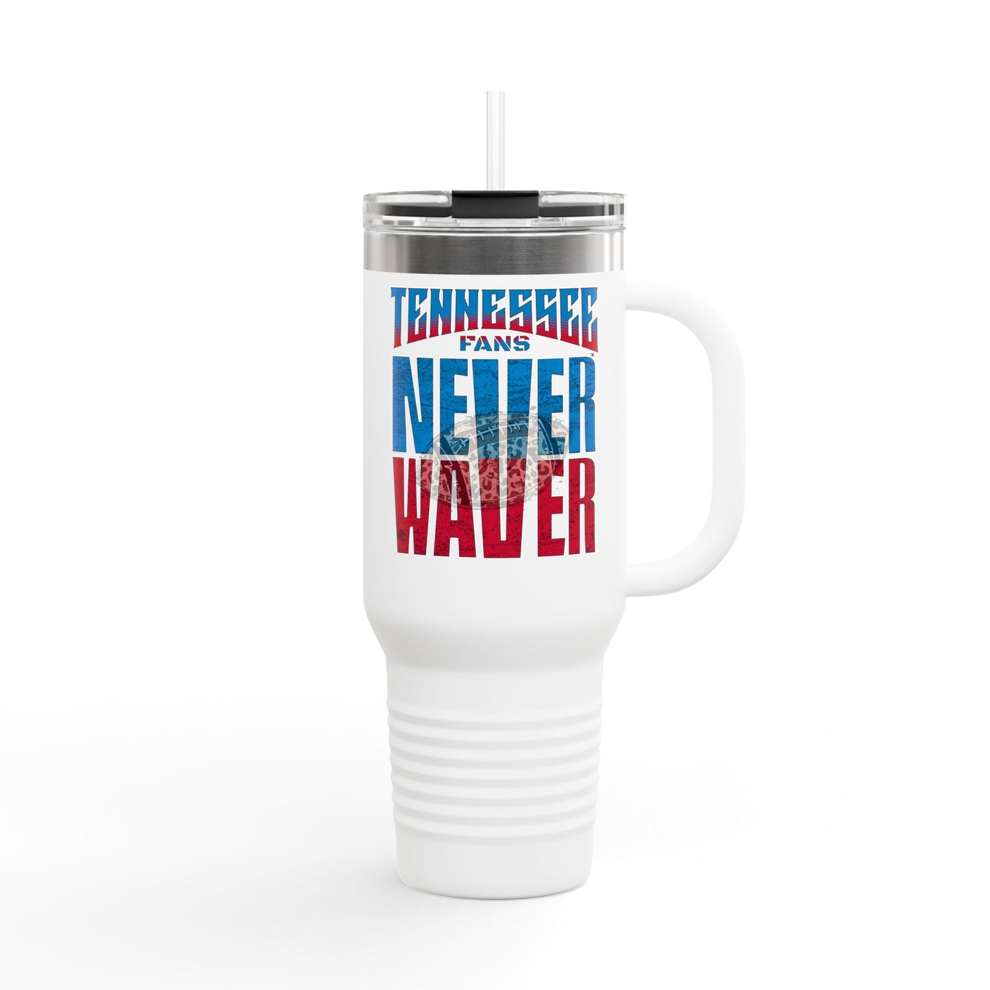 Tennessee Fans Never Waver W-Leopard Football Insulated Travel Mug, 40oz