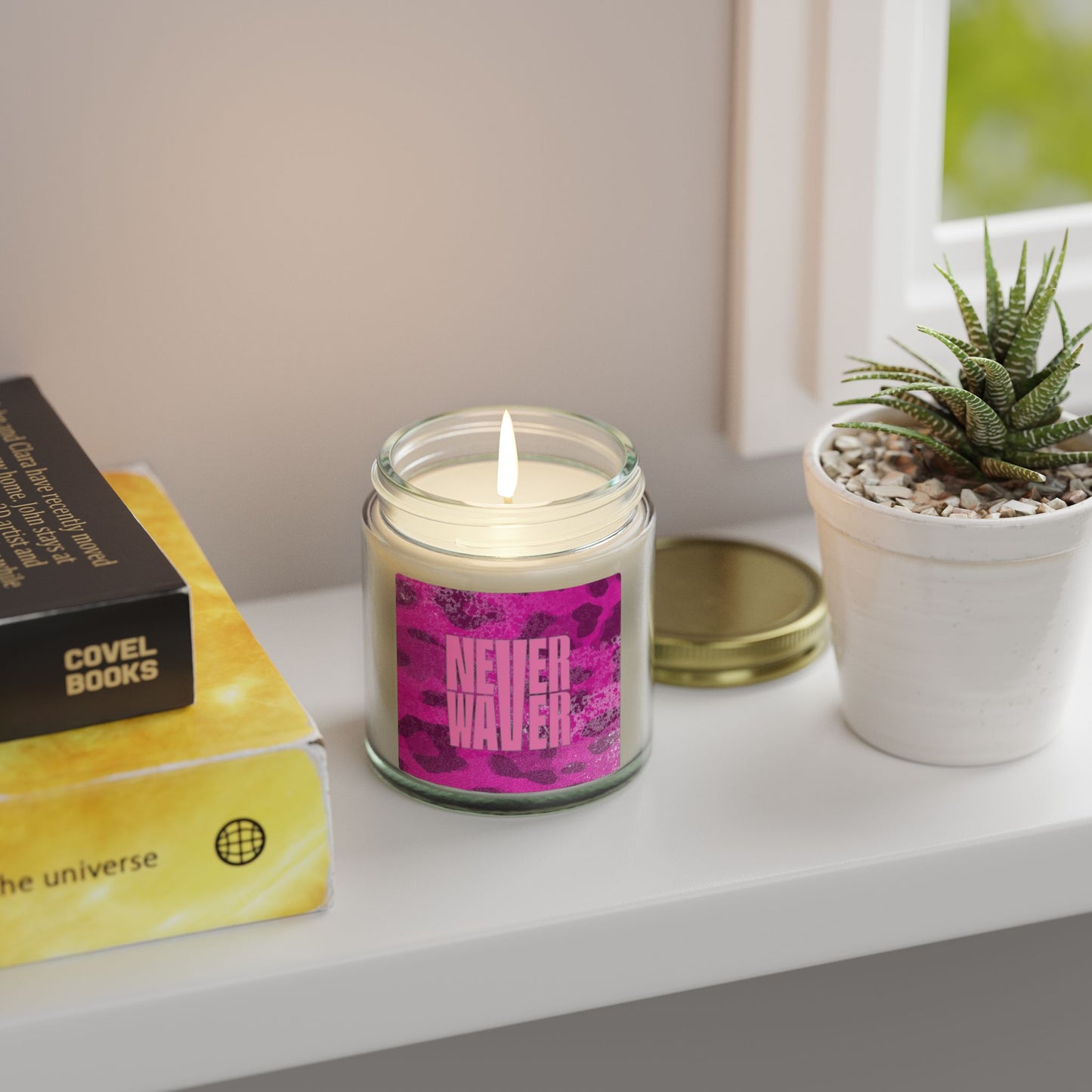 Never Waver Wild Vibes Scented Candles, Coconut Apricot Wax, Eco-Friendly Aromatherapy, Unique Home Decor, Gift for Her, Relaxation Gift