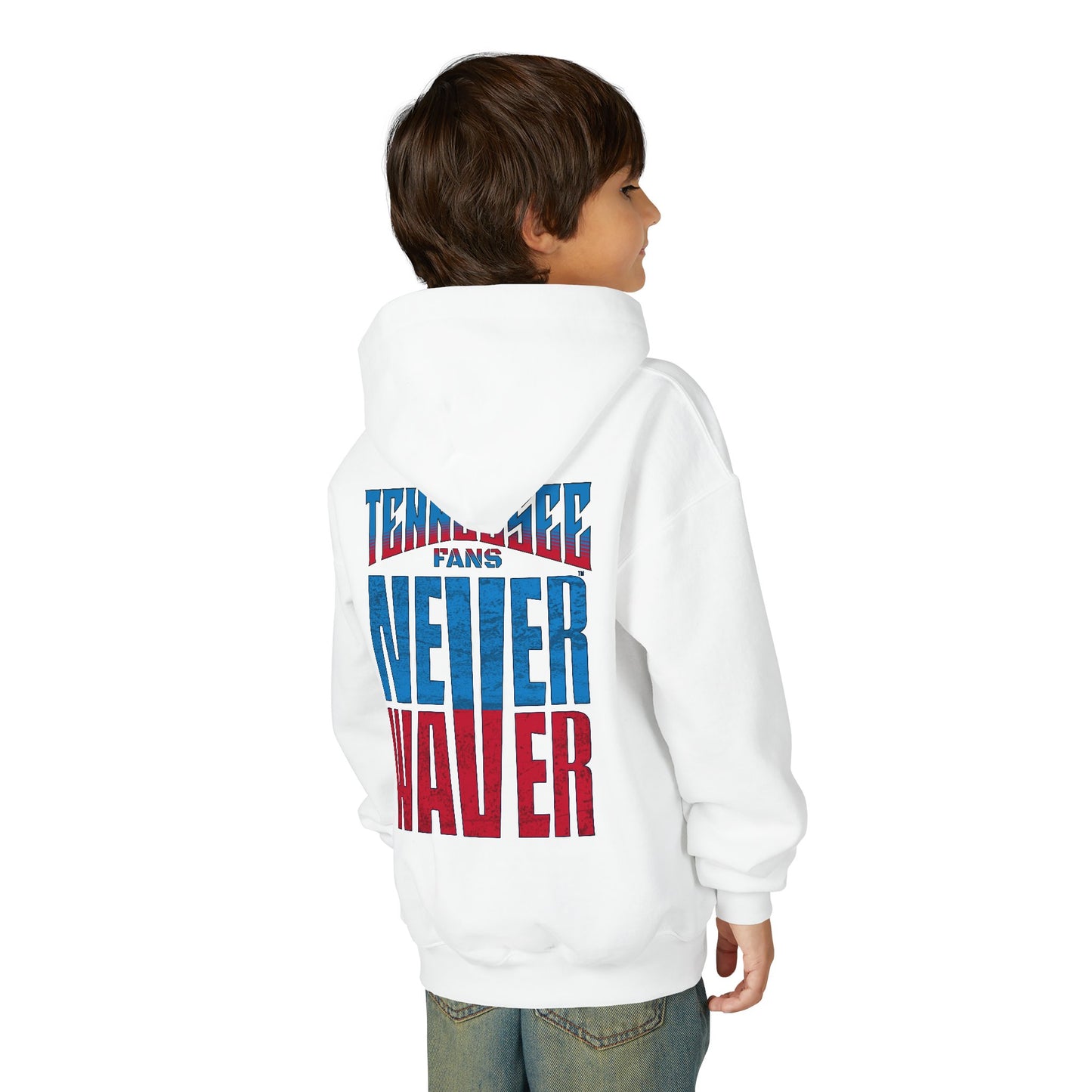 Tennessee Fans Never Waver Youth Heavy Blend Hooded Sweatshirt