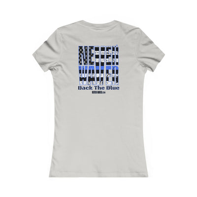 Never Waver Back The Blue Women's Tee