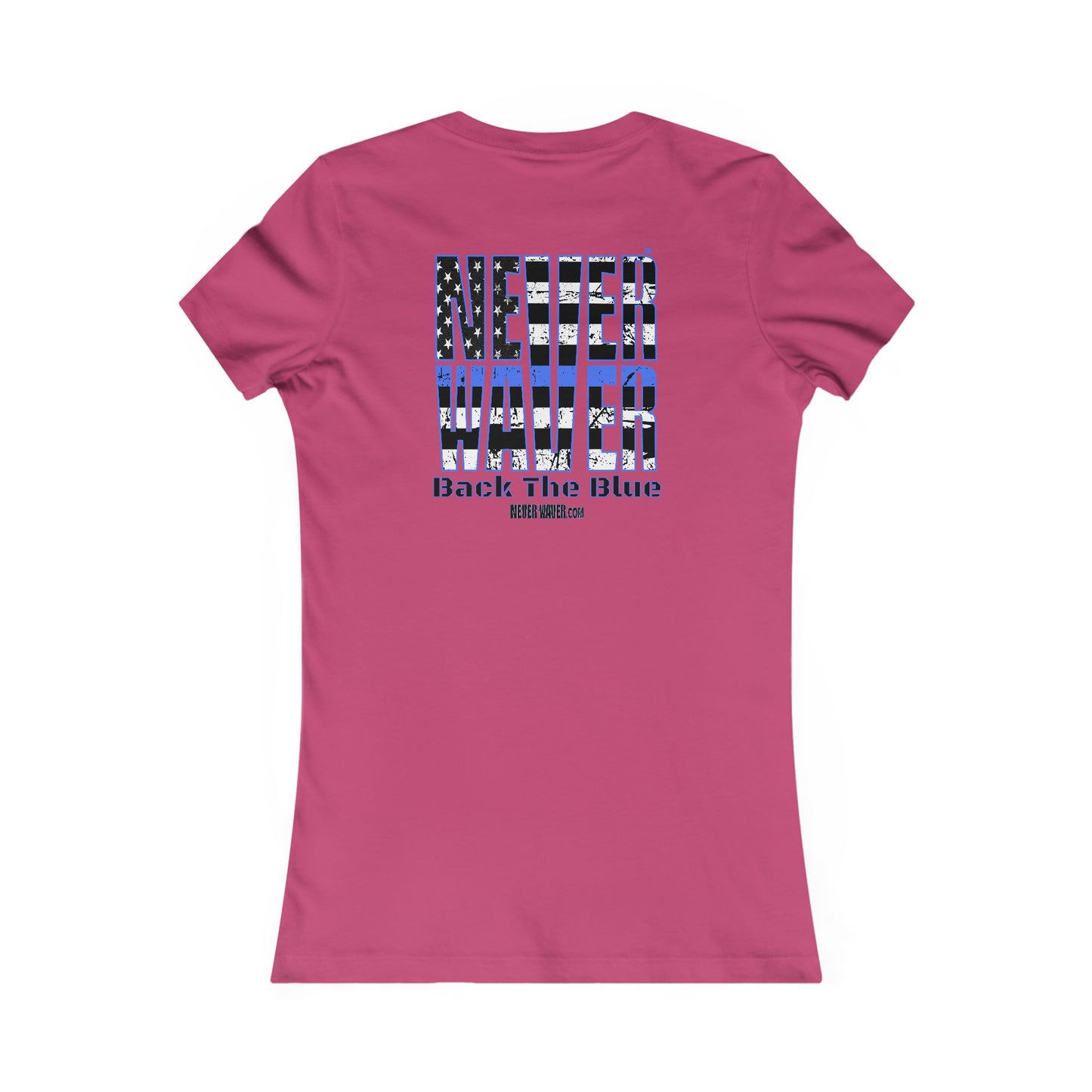 Never Waver Back The Blue Women's Tee