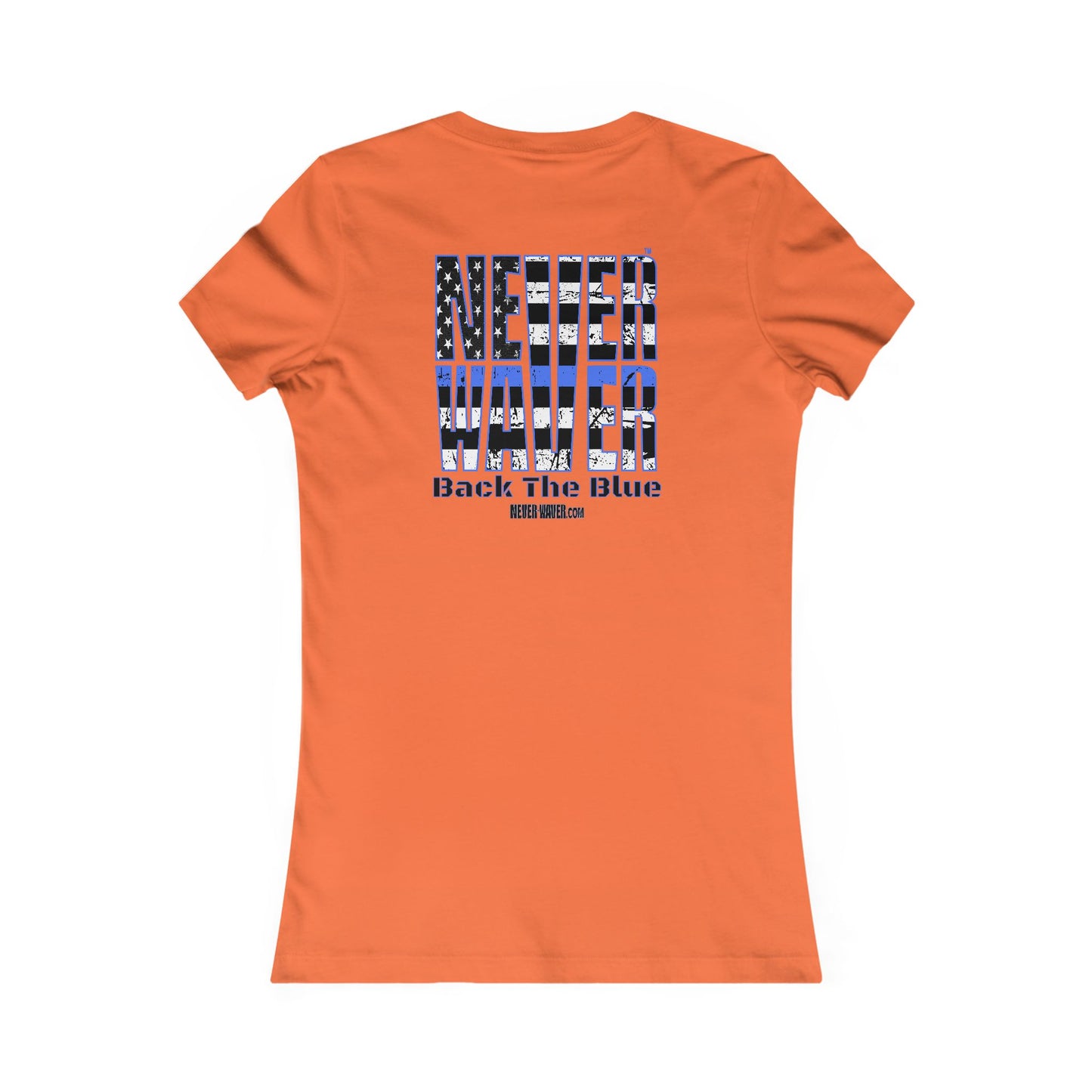 Never Waver Back The Blue Women's Tee