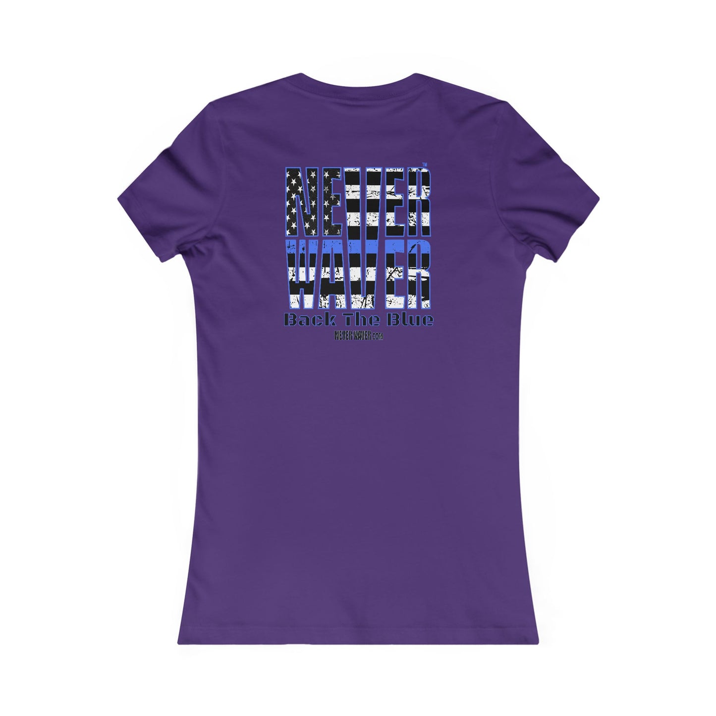 Never Waver Back The Blue Women's Tee