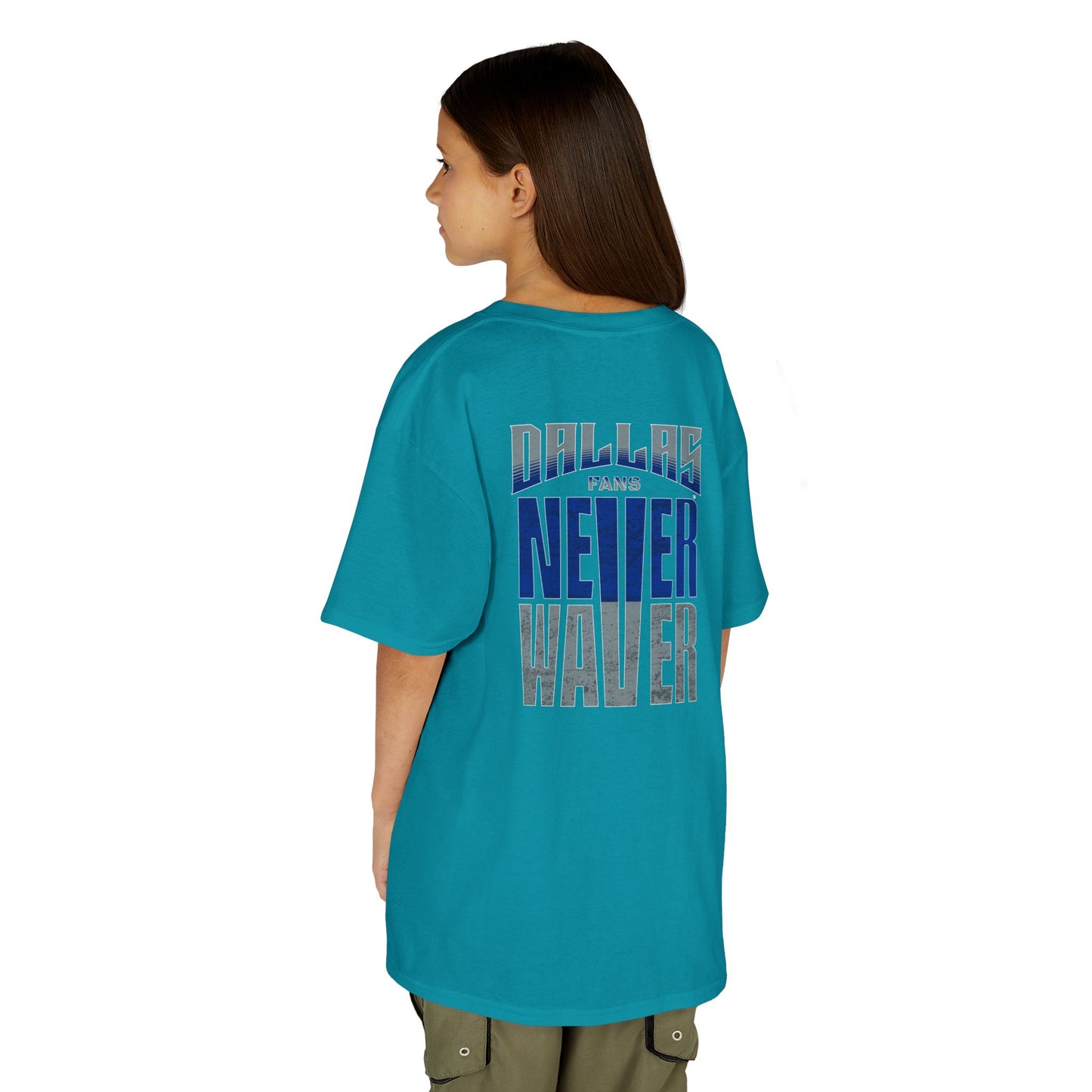 Dallas Fans Never Waver Kids Heavy Cotton™ Tee