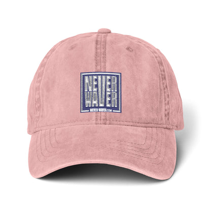 Never Waver  Women's Pigment-Dyed Cap with Fashion Undervisor (Embroidery)