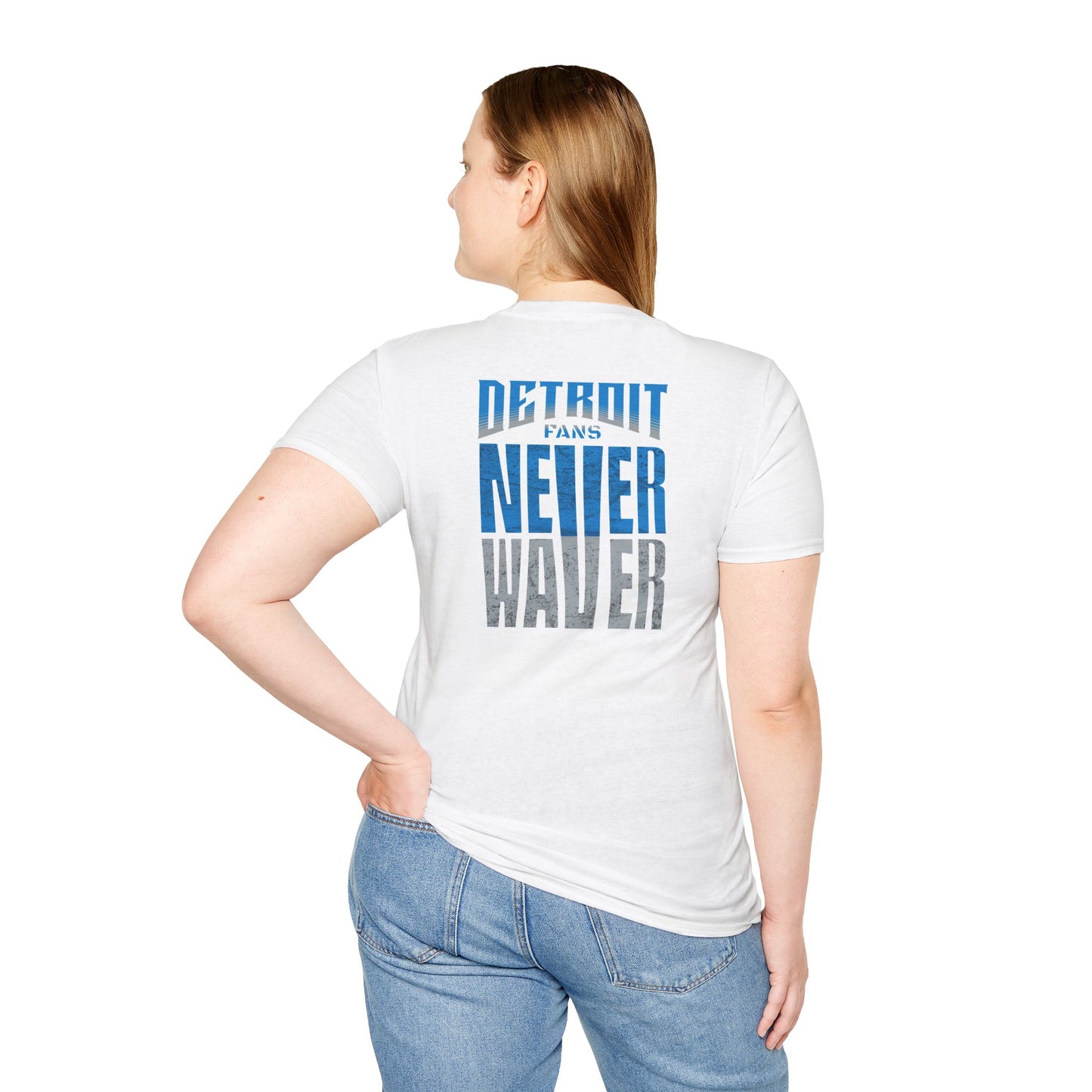 Detroit Fans Never Waver Unisex Softstyle T-Shirt